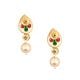 Kundan Polki Teardrop Pearl Drop Earrings Pair